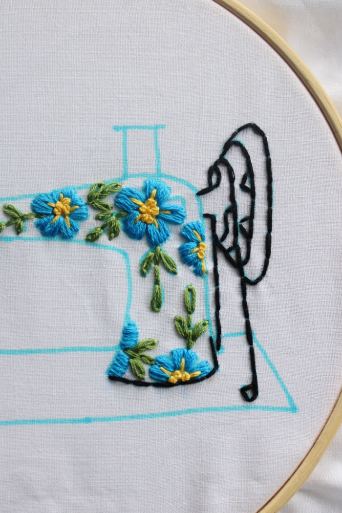 Free Embroidery Pattern With Instructions Floral Sewing Machine