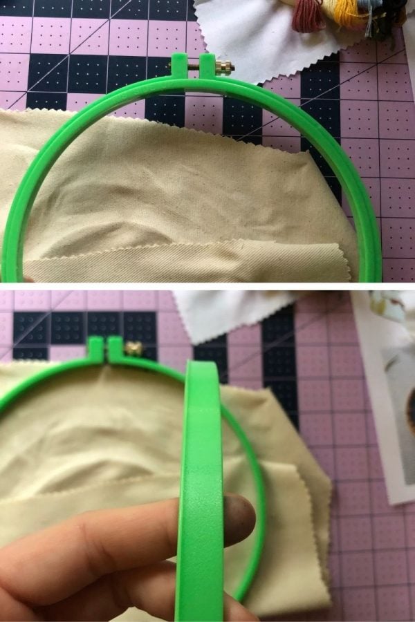 How To Keep Fabric Tight In Embroidery Hoops Crewel Ghoul