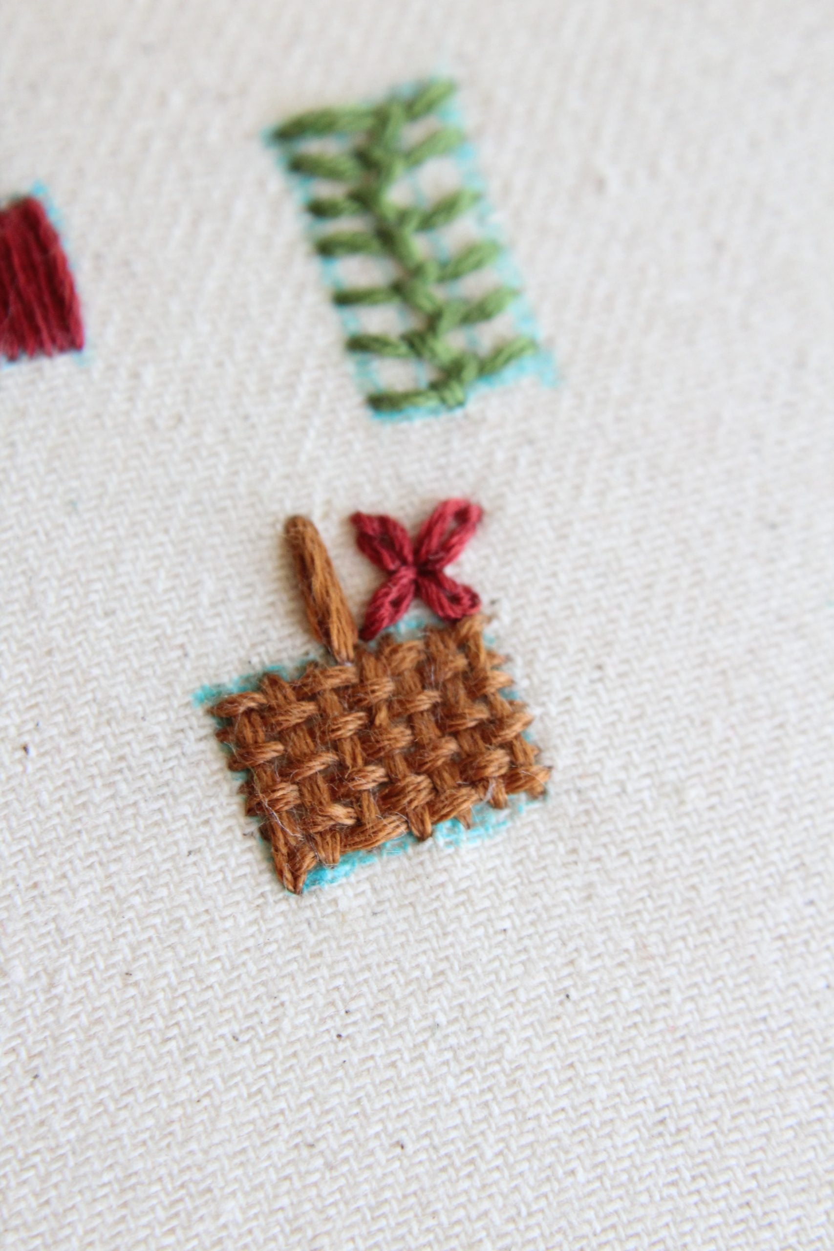 Basket Weave Stitch + Basket Embroidery Tutorial