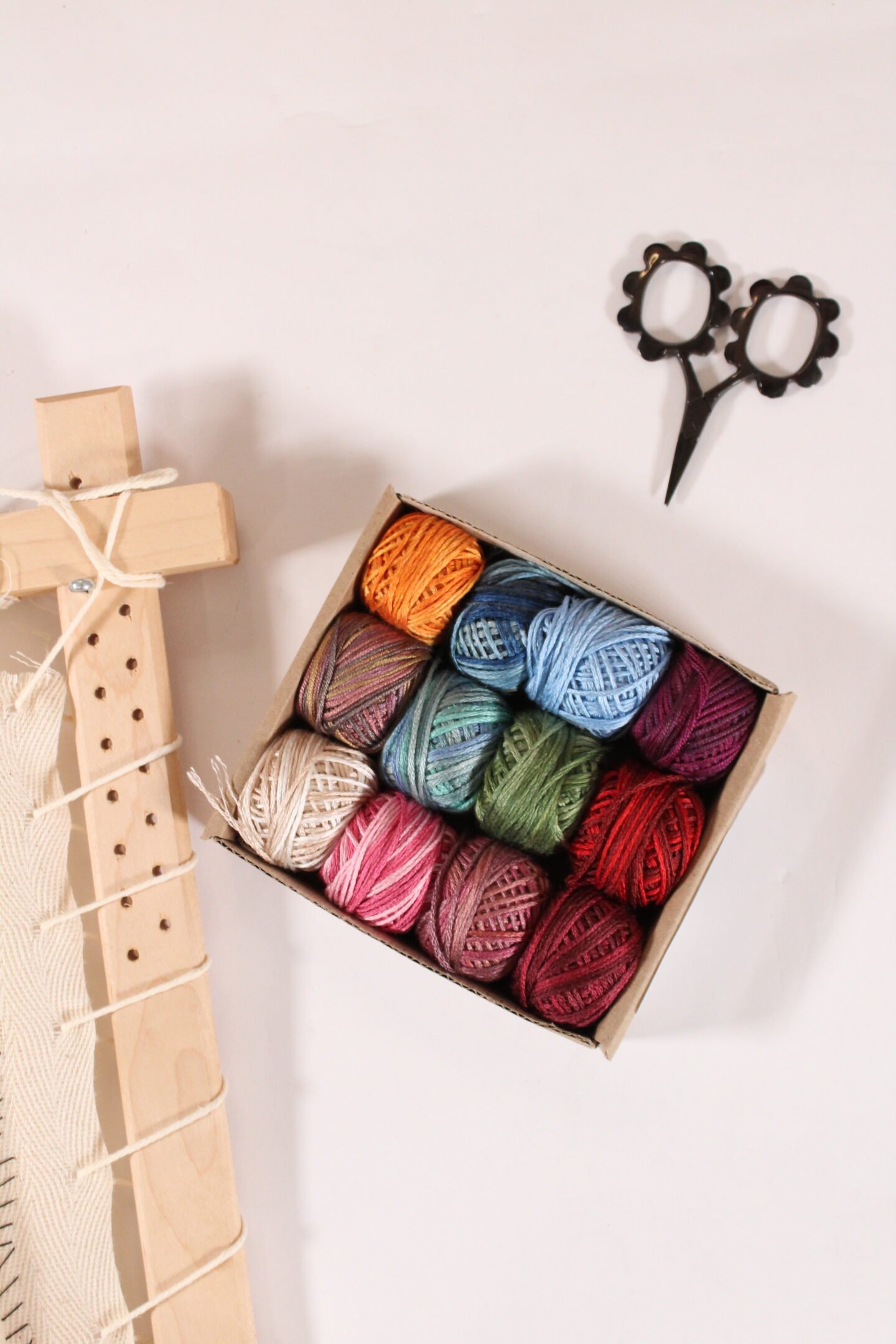 hand dyed Valdani silk threads