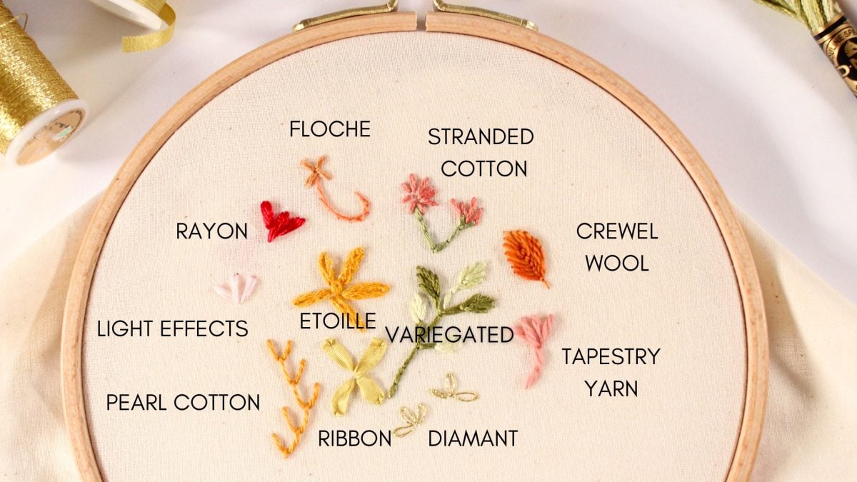 Types of Hand Embroidery Threads & Choosing What To Use