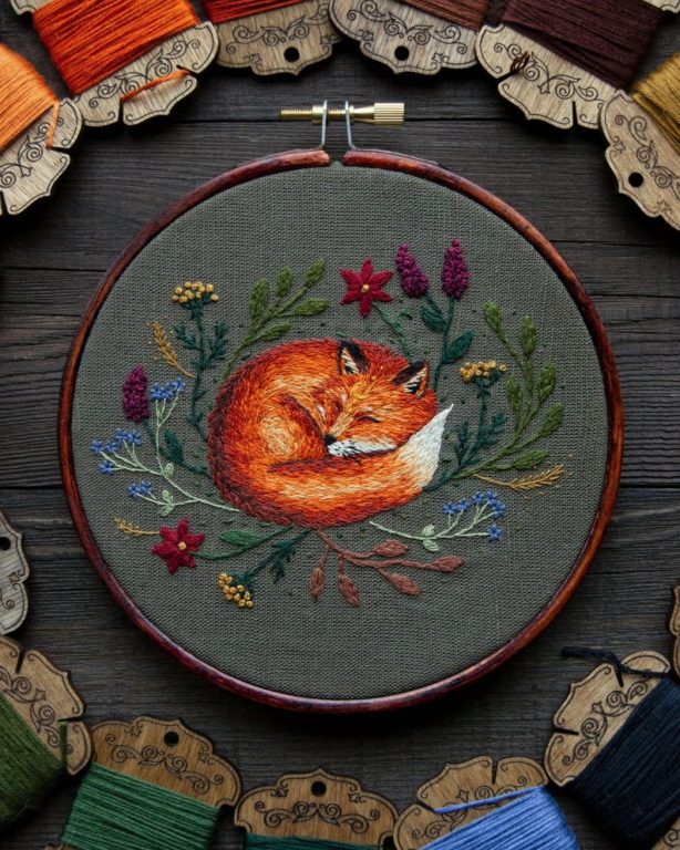 8 Incredible Thread Painting Embroidery Patterns - Crewel Ghoul