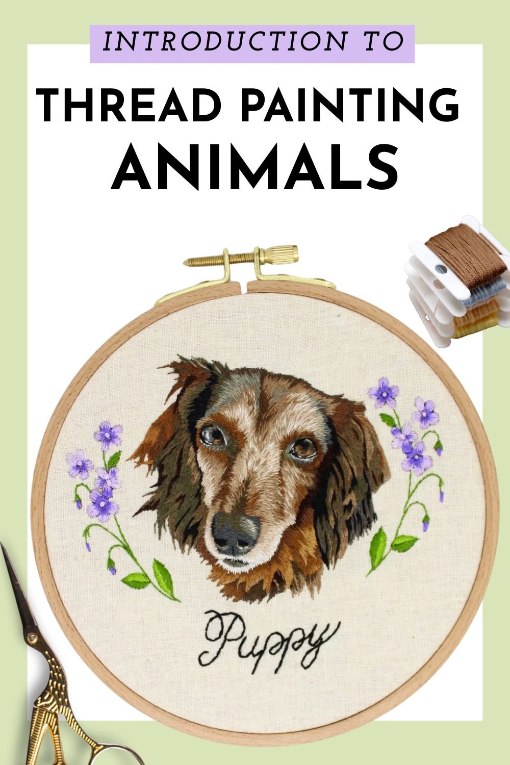 introduction to thread painting animals