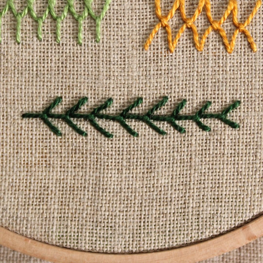 fly stitch fern