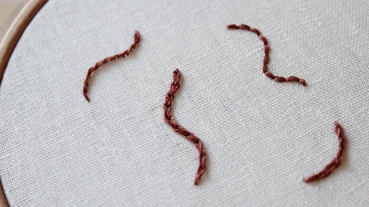 How To Embroider Curved Lines Neatly And Smoothly Crewel Ghoul