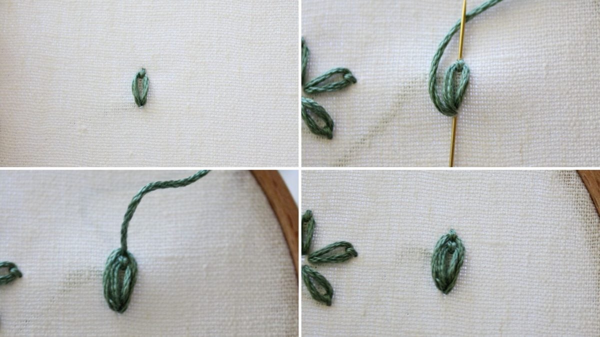 How To Do The Lazy Daisy Chain Stitch Crewel Ghoul
