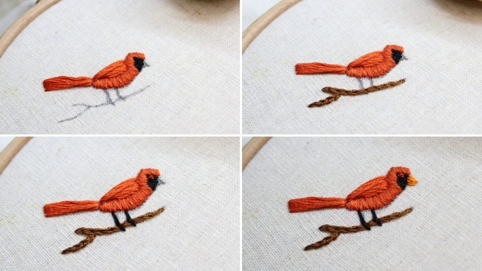 How To Embroider A Bird Crewel Ghoul