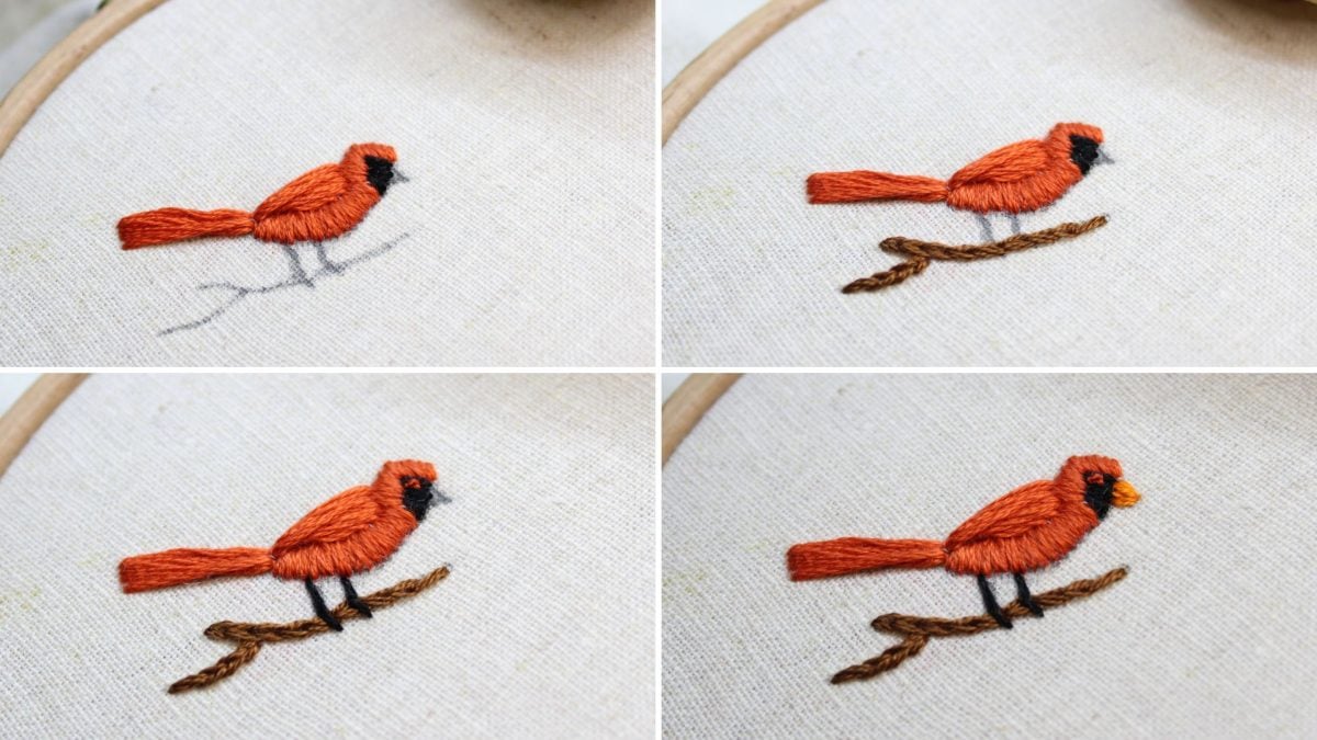 How To Embroider A Bird Crewel Ghoul
