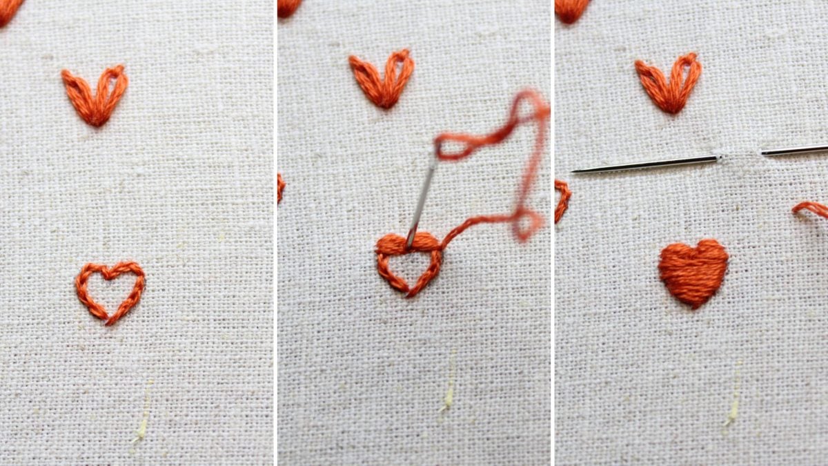 How to Embroider Hearts [5 Different Ways] Crewel Ghoul