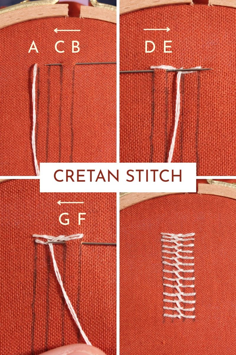 how to do the cretan stitch