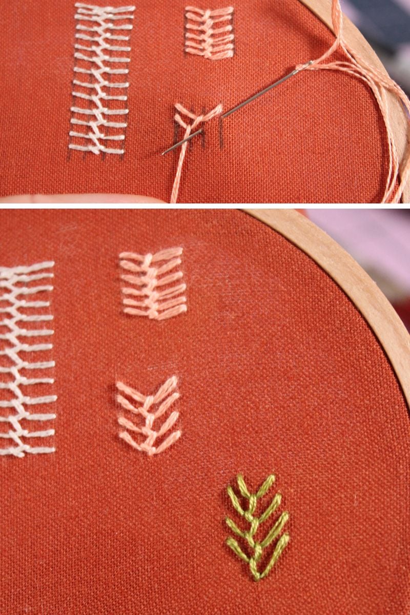 how to make a diagonal cretan stitch