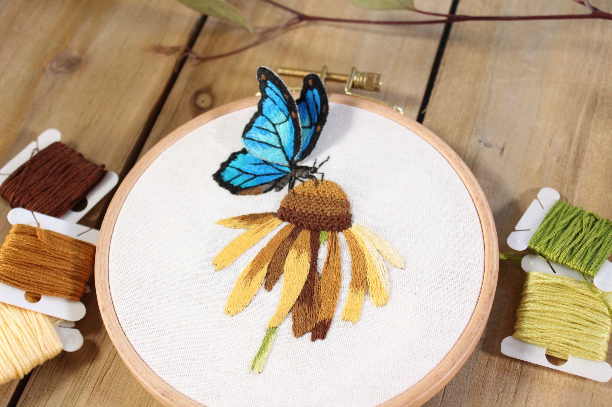 Butterfly Stumpwork Embroidery Pattern