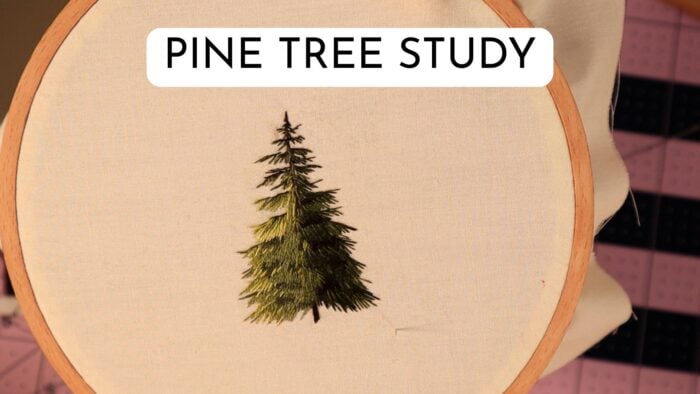 Simple Pine Tree Embroidery Tutorial