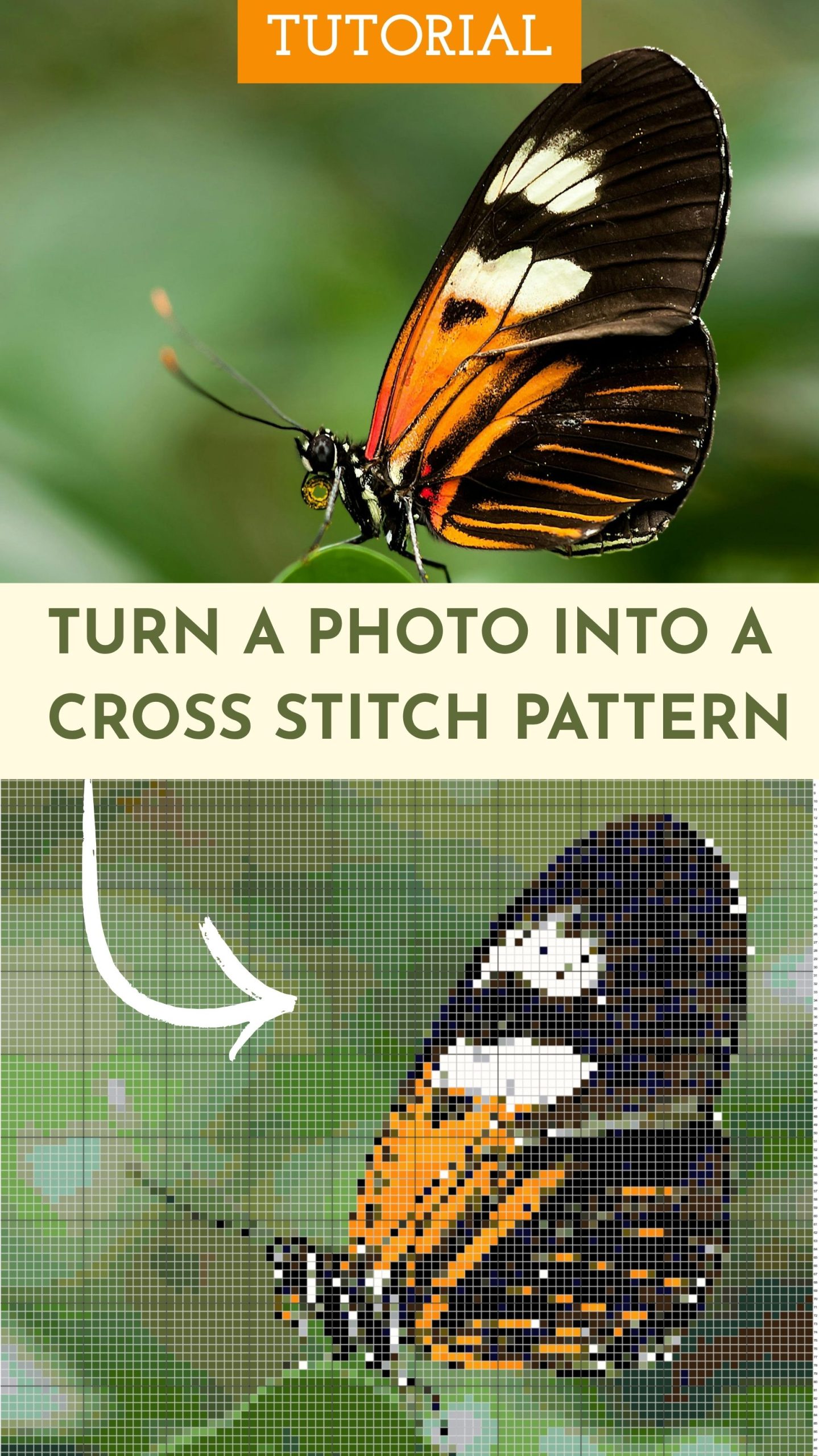turn a photo into a cross stitch pattern