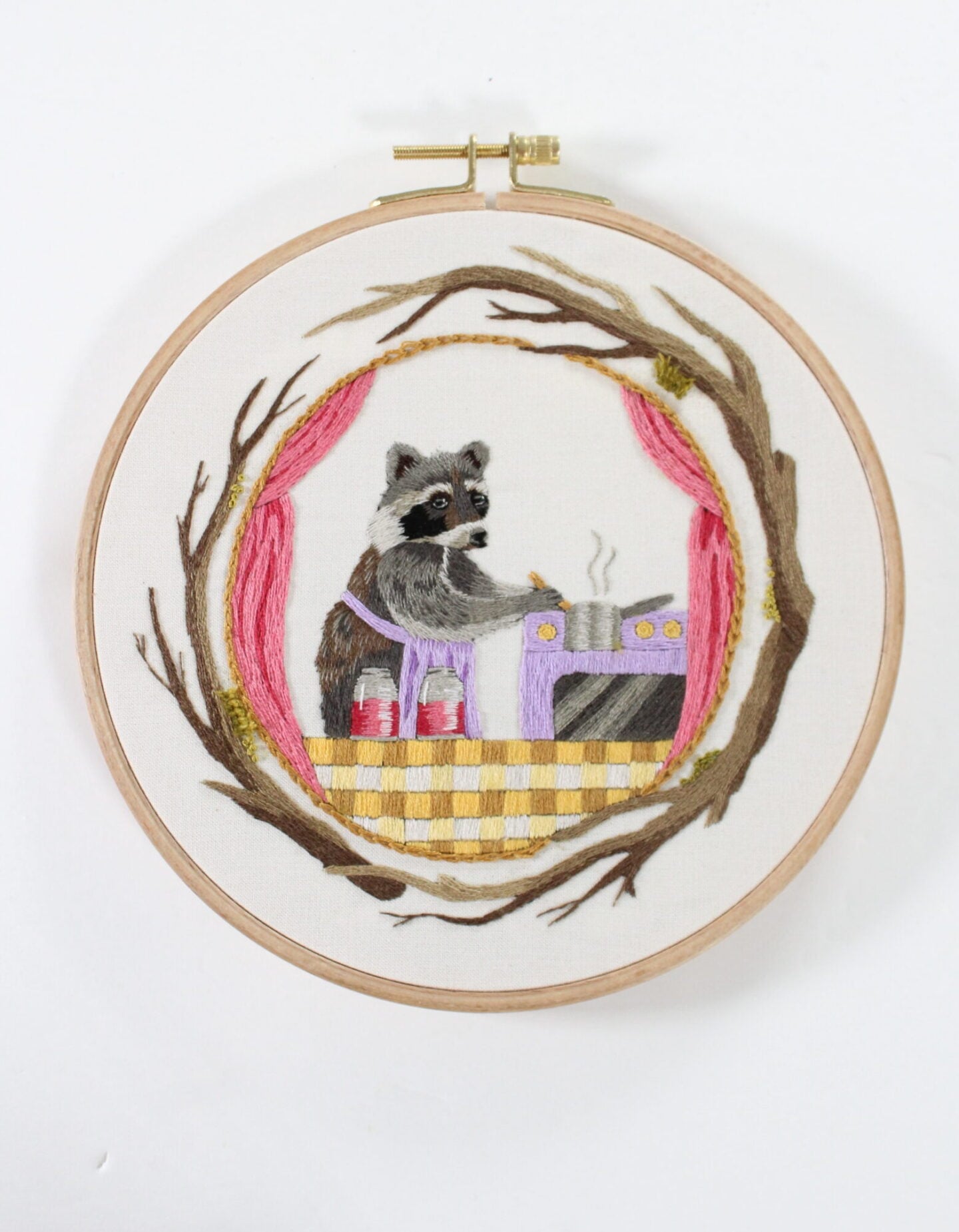 Raccoon Embroidery Pattern