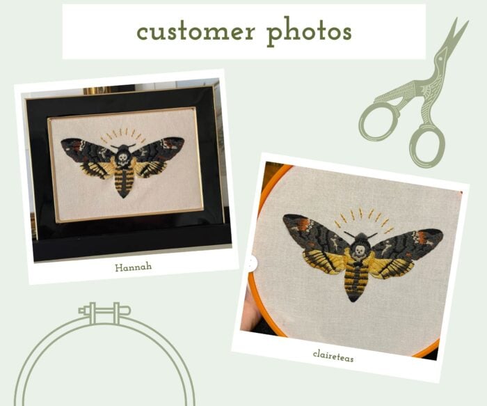 Death Moth Embroidery Pattern - Image 2
