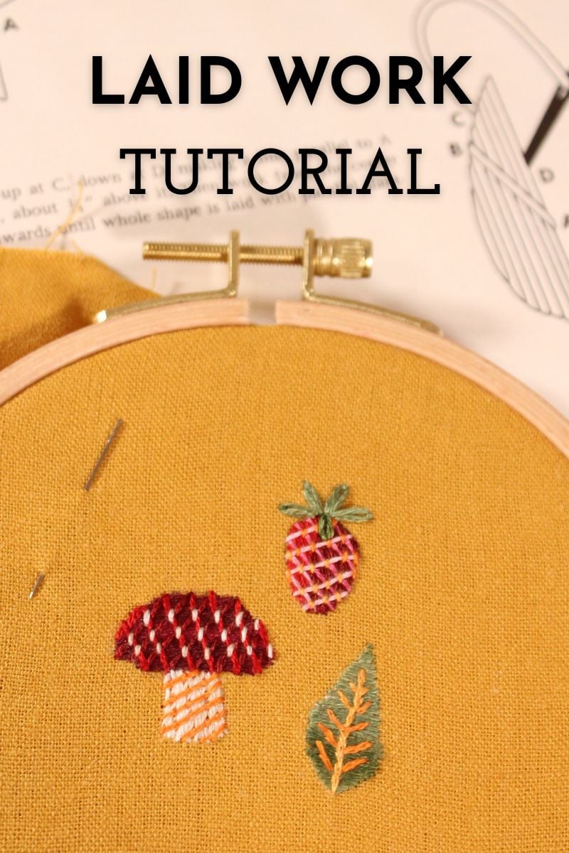 laid work embroidery tutorial