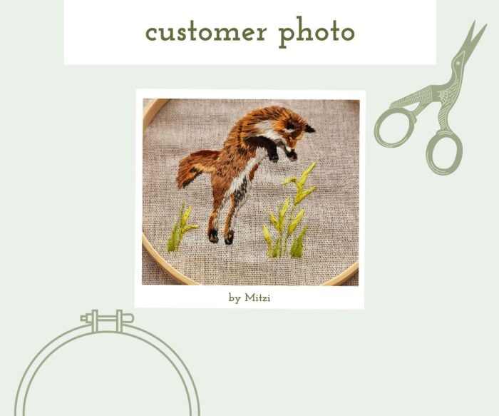 Leaping Fox Embroidery Pattern - Image 2