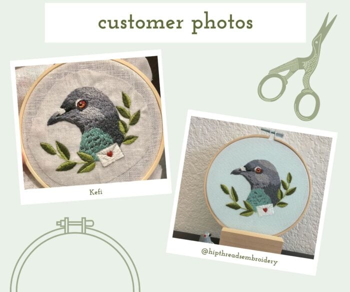 Pigeon Embroidery Pattern - Image 5