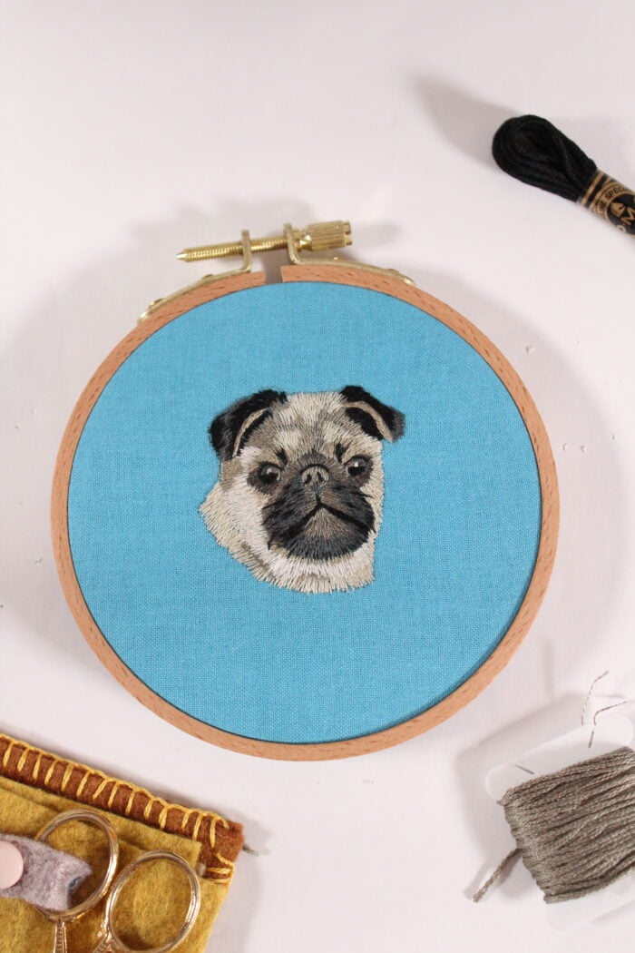 Pug Embroidery Pattern - Image 3