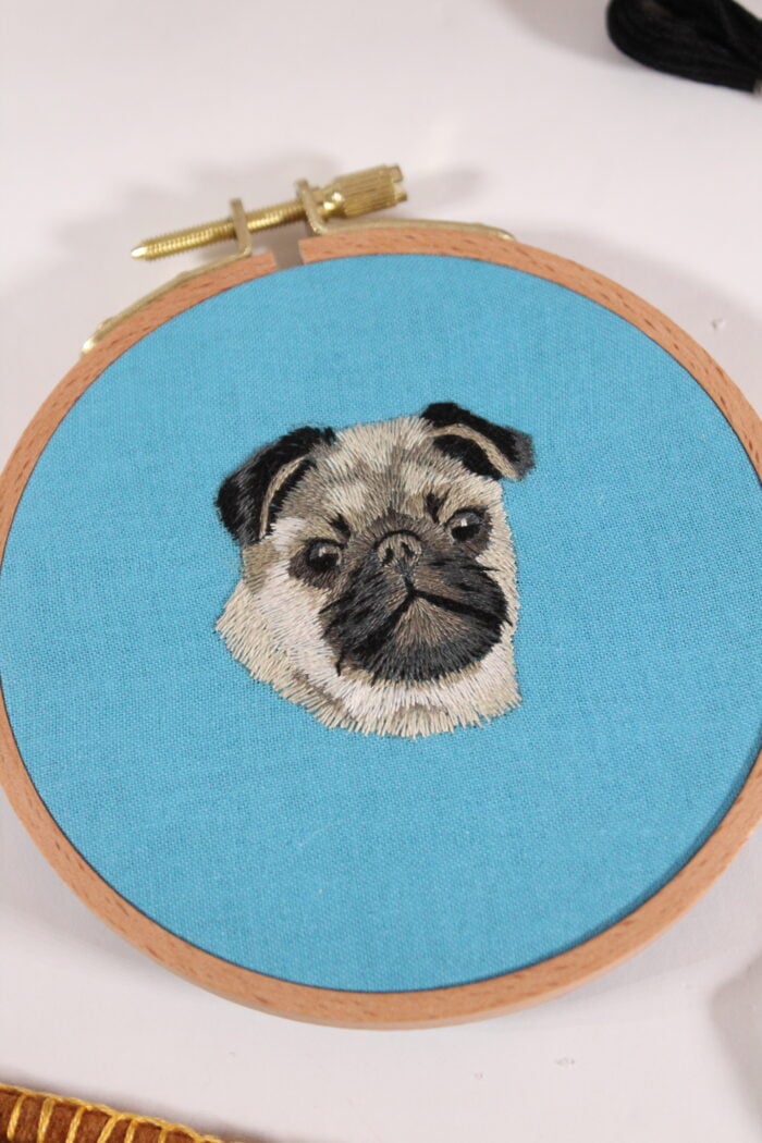 Pug Embroidery Pattern - Image 2