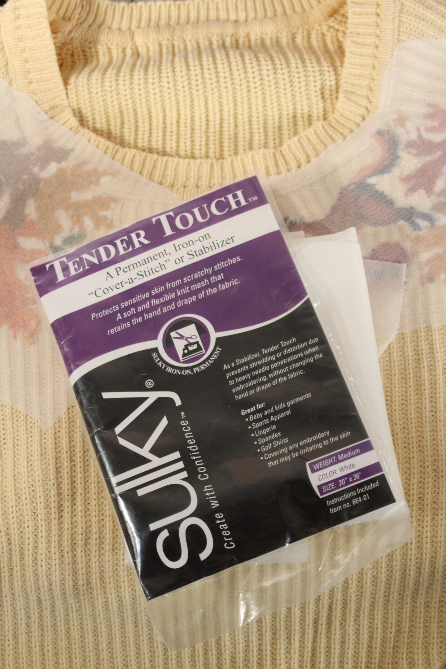 Using Tender Touch Stabilizer For Hand Embroidered Clothing