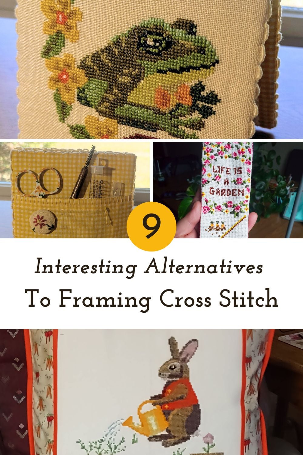 9 interesting alternatives to framing cross stitch