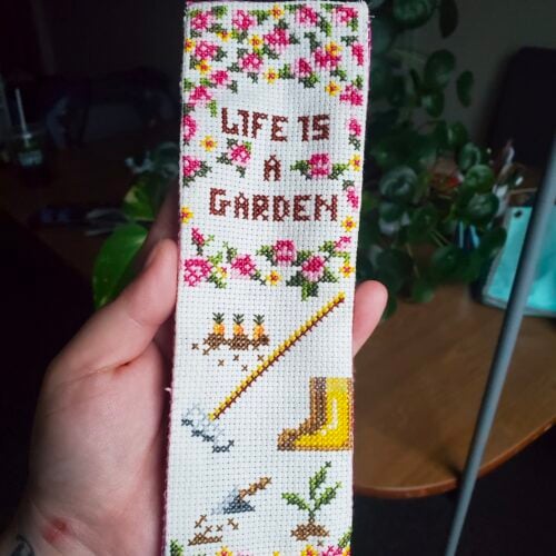 Garden Cross Stitch Bookmark Pattern