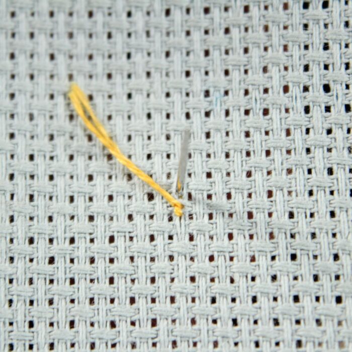 Cross Stitch Pin Stitch: An Invisible Way To Start Threads!