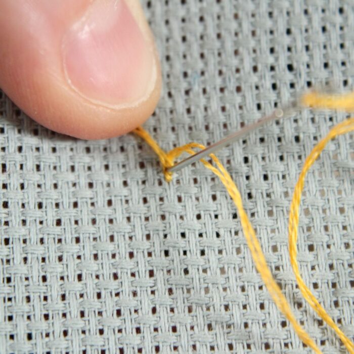 Cross Stitch Pin Stitch: An Invisible Way To Start Threads!