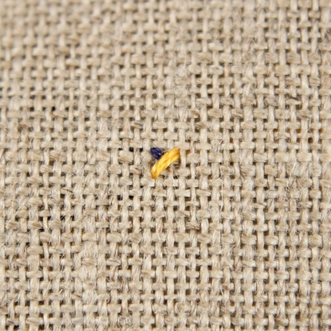 completed 3/4 stitch on linen