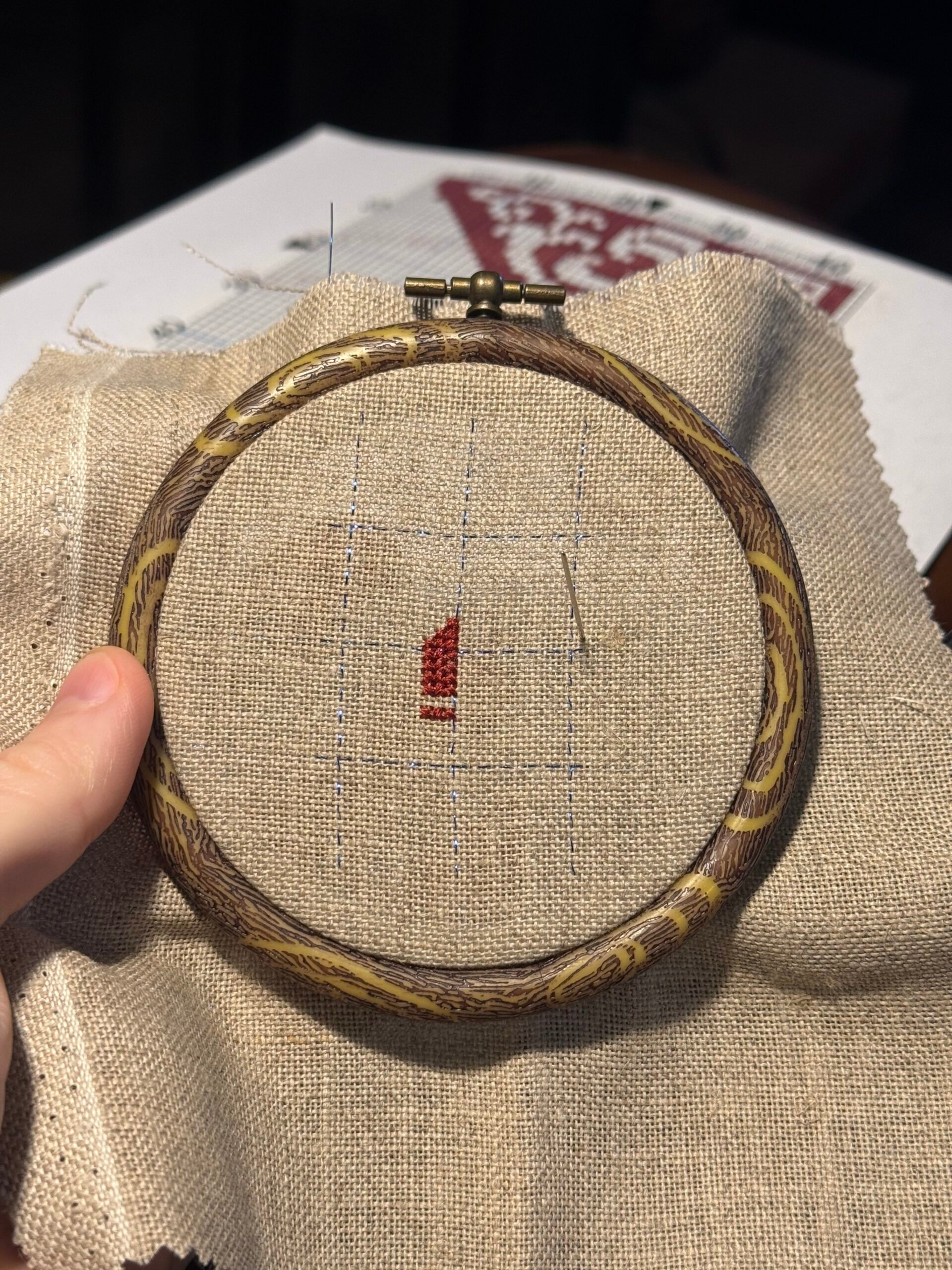 How To Cross Stitch On Linen