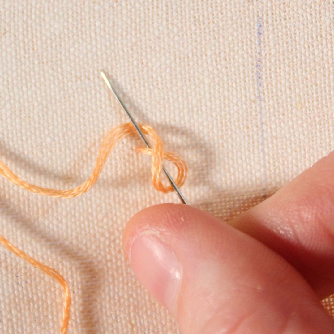 Colonial knot step 2