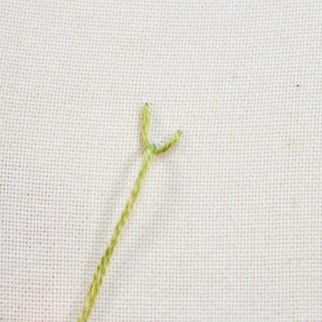 single feather stitch step 2