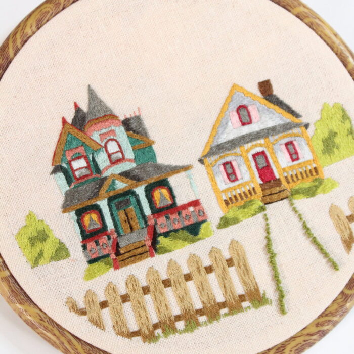 Victorian Houses Embroidery Pattern - Image 3
