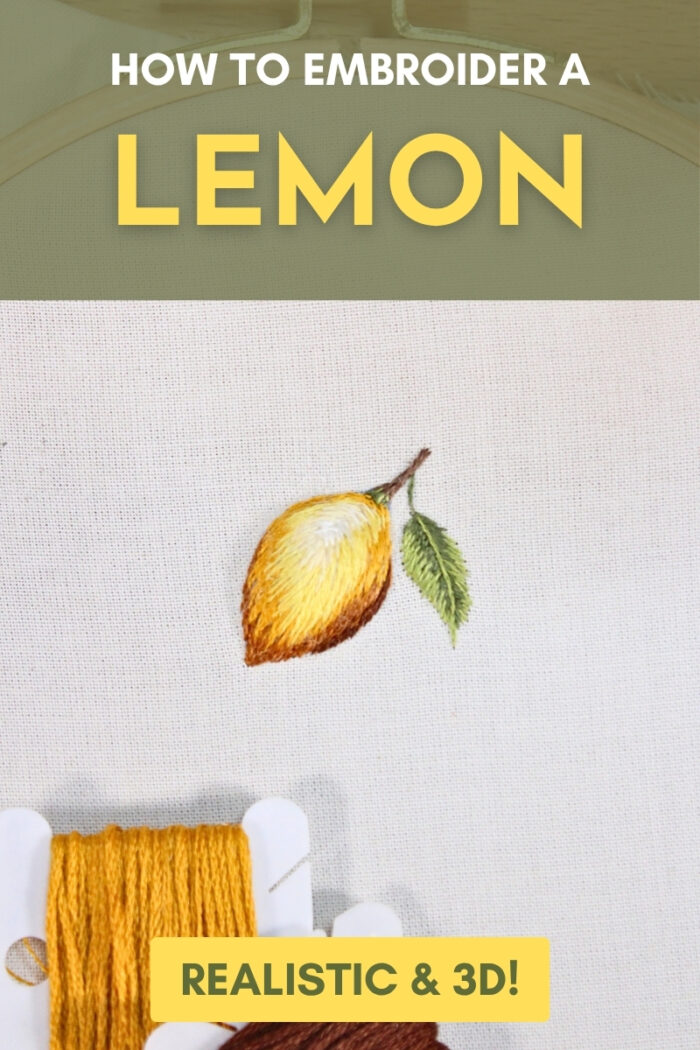 3-D Lemon Embroidery Tutorial & A Virtual Book Tour