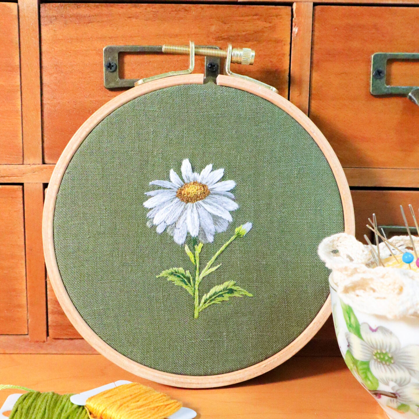 Daisy Beginner Thread Painting Pattern