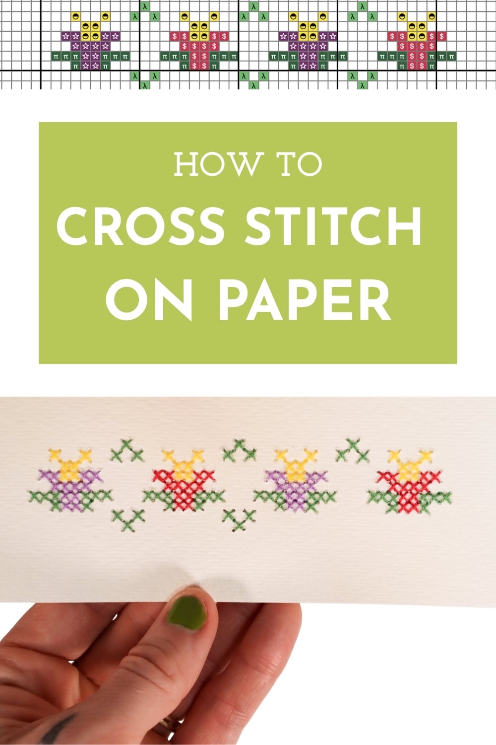 how to cross stitch on paper