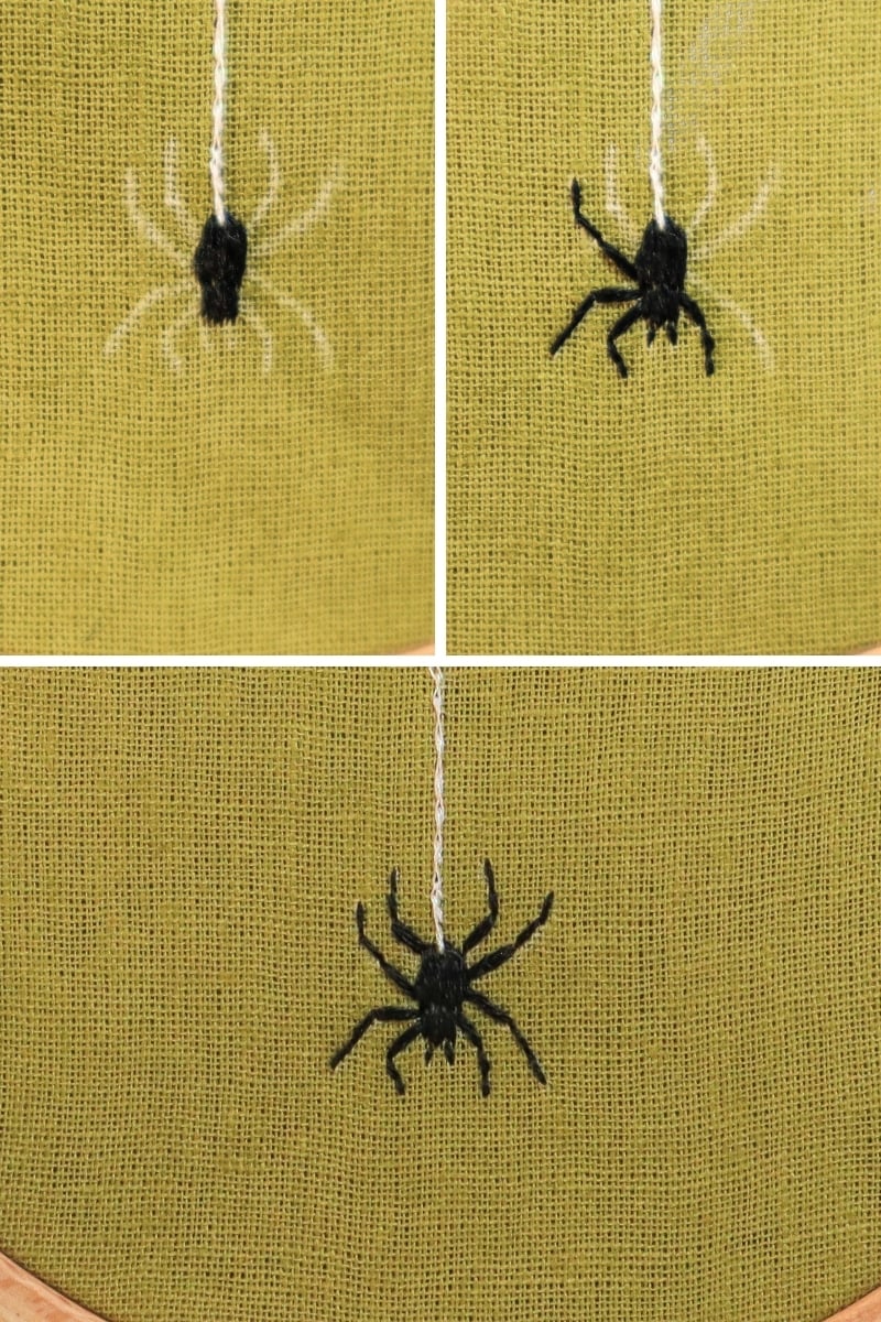 how to embroider a spider