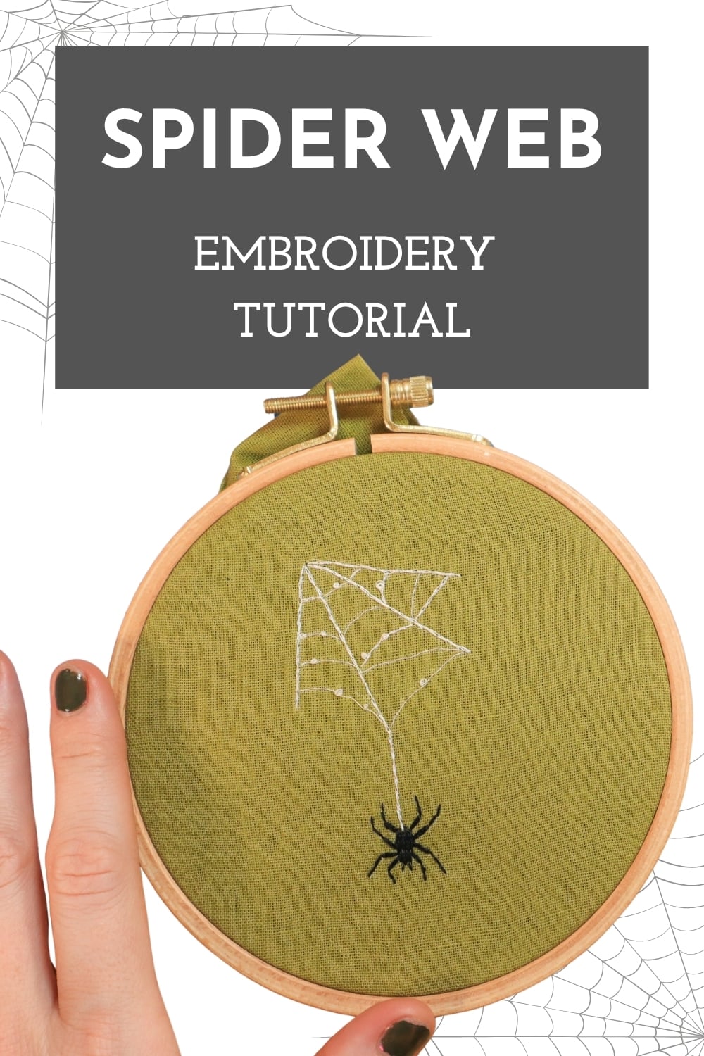 spider web embroidery tutorial